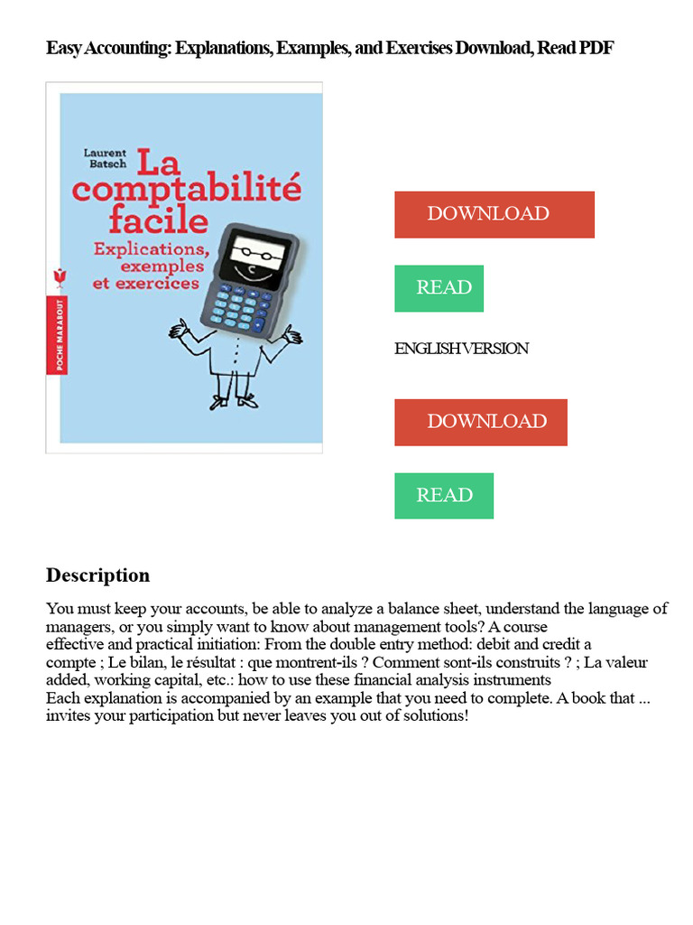 Easy Accounting - Explanations, Examples and Exercises Download, Read PDF | PDF | Debits And ...