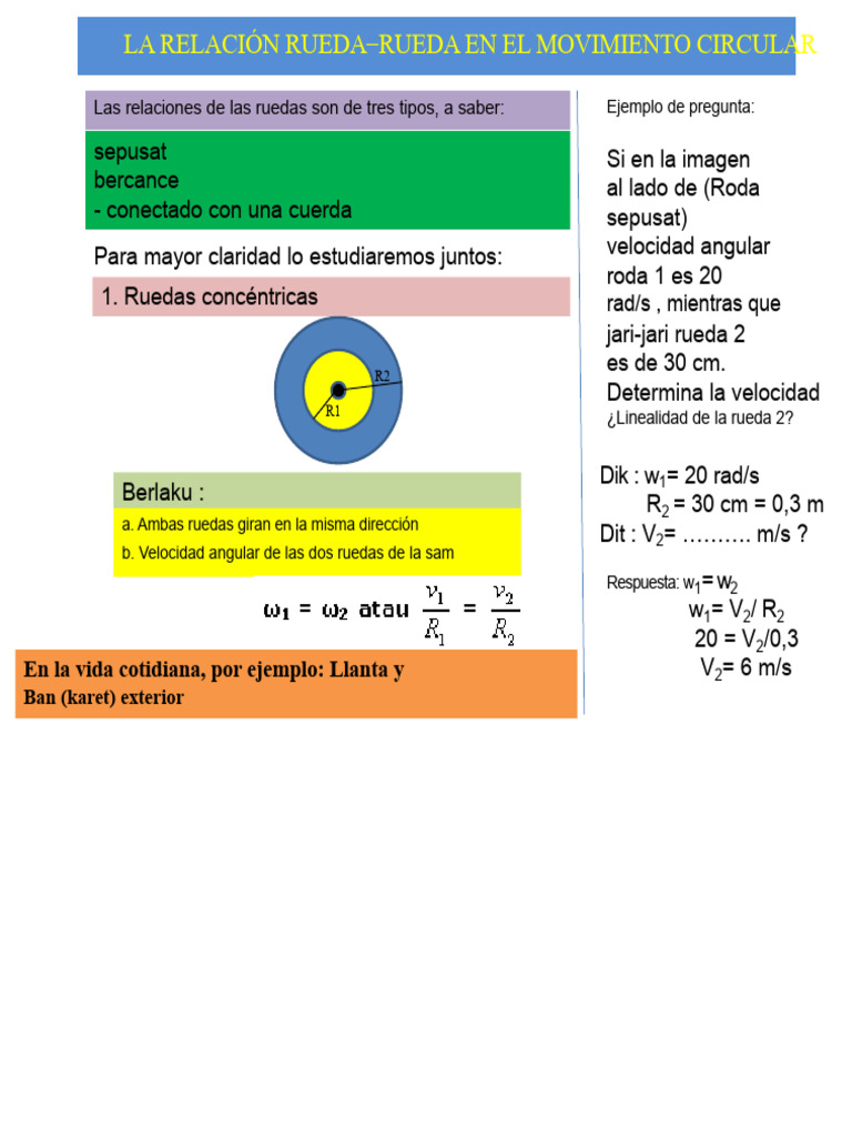 Relación de Rueda A Rueda | PDF | Velocidad | Mecanica clasica