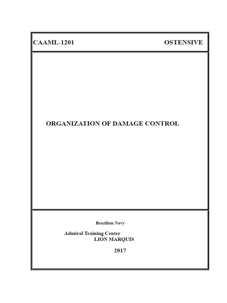 Damage Control Organization Manual | PDF | Military | Cruiser