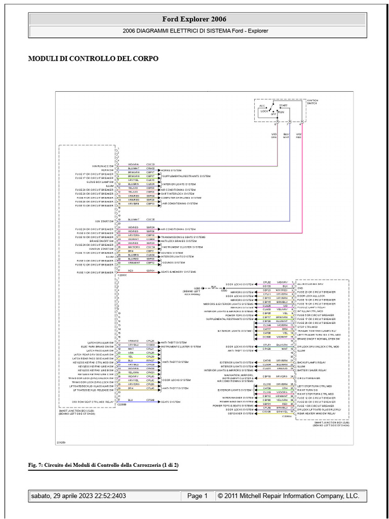 Electrical Diagram Ford Explorer 4x2 | PDF