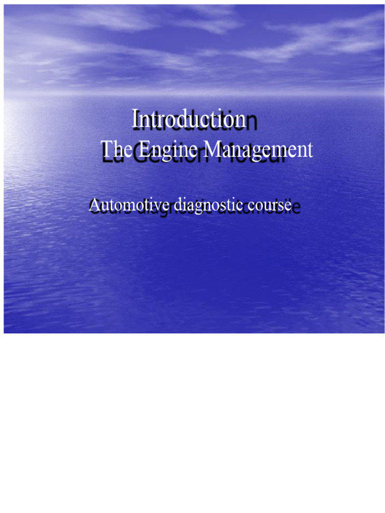 Generalities About Engine Management | PDF | Fuel Injection | Throttle