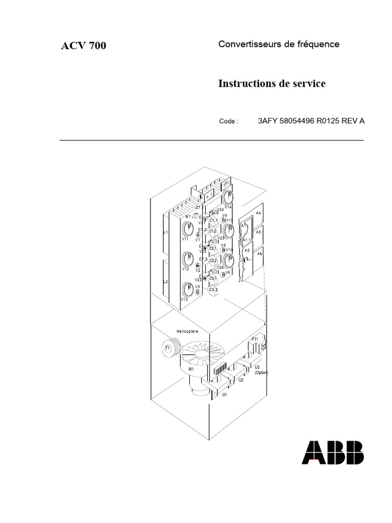 ACV 700 Convertisseurs de Fréquence Instructions de Service Code: 3AFY ...