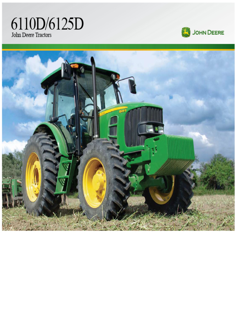 John Deere 6110D & 6125D Tractors Overview | PDF | Tractor | Truck