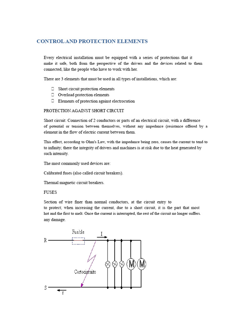 Essential Electrical Protection Systems | PDF | Fuse (Electrical) | Relay