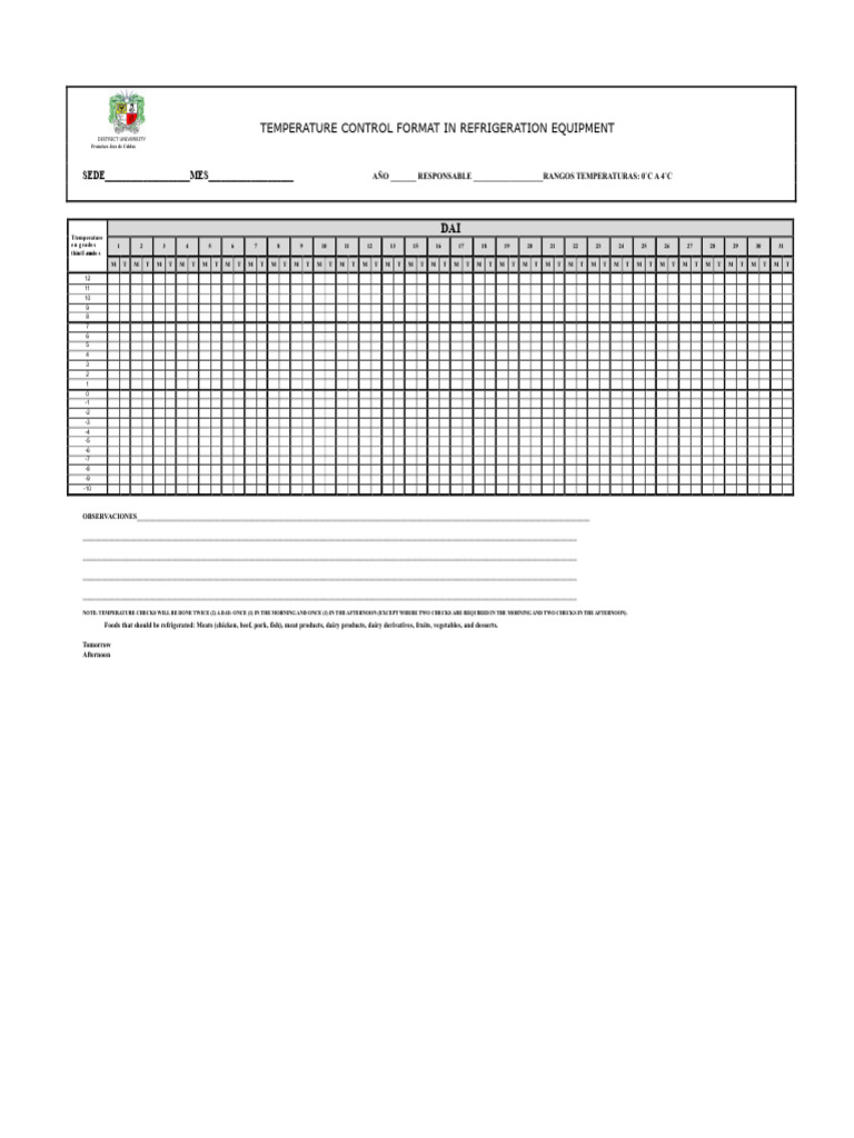 Temperature Control in Refrigeration | PDF | Cuisine | Food And Drink ...