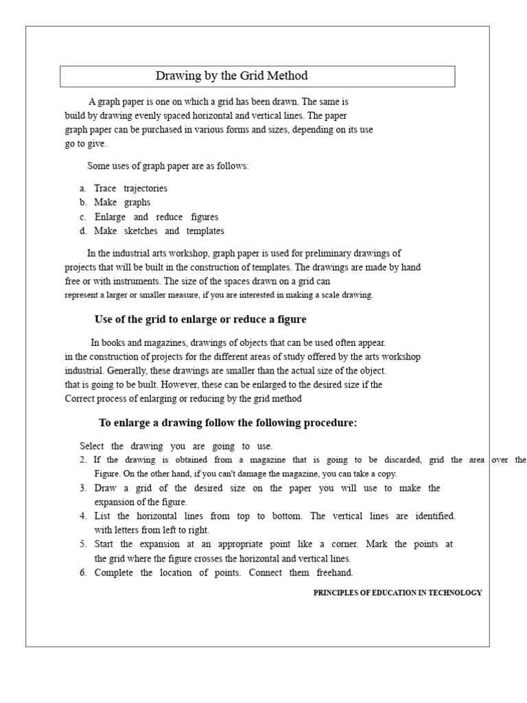 Introduction To Drawing by The Grid Method | PDF | Drawing