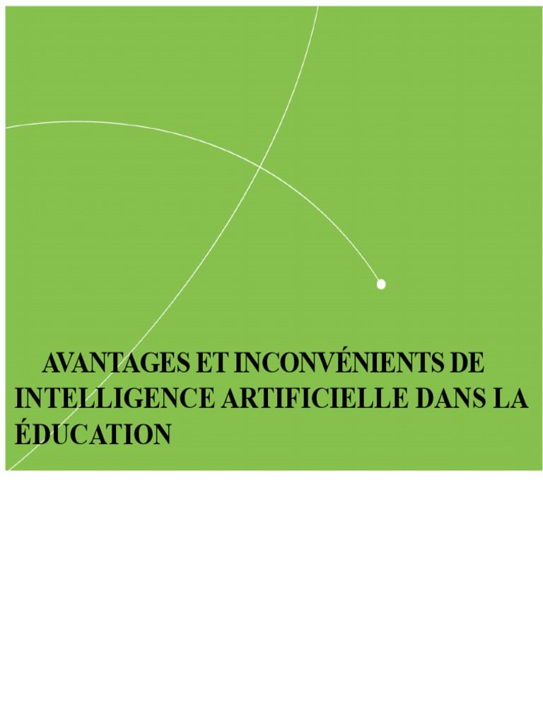 IA en Éducation : Avantages et Inconvénients | PDF | Intelligence ...