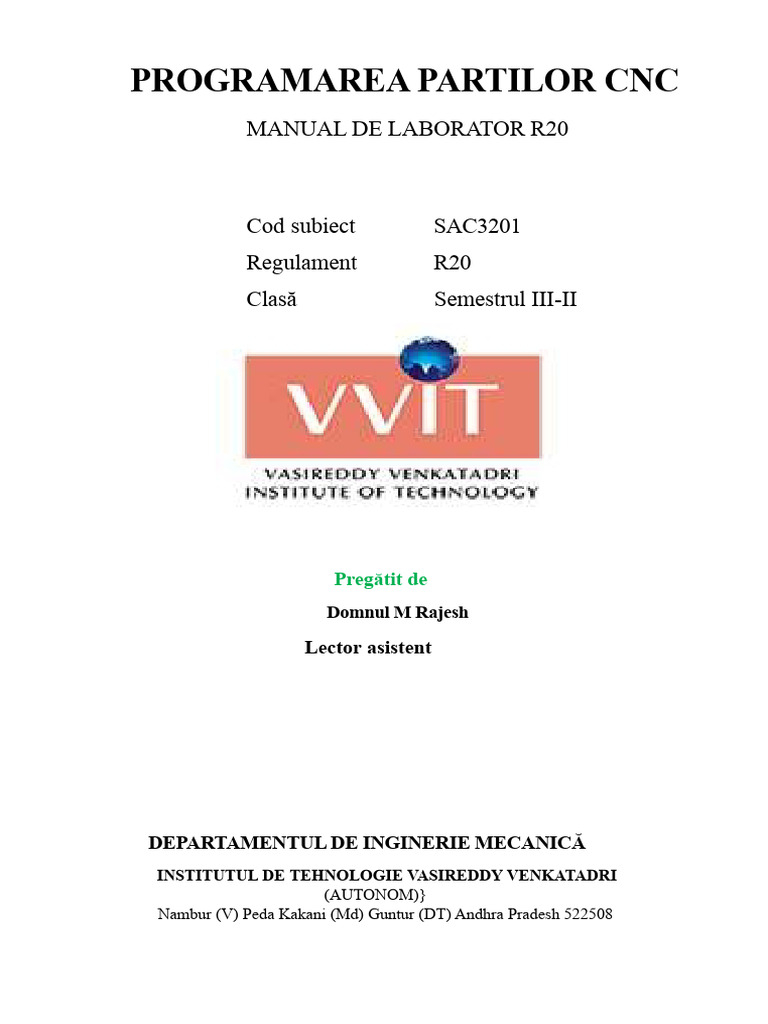 Manual de Laborator CNC | PDF