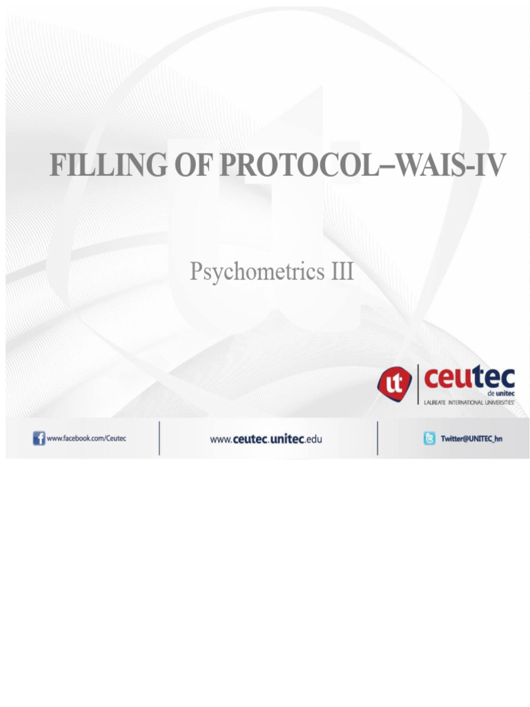 WAIS-IV Protocol Filling Guide | PDF | Wechsler Adult Intelligence ...
