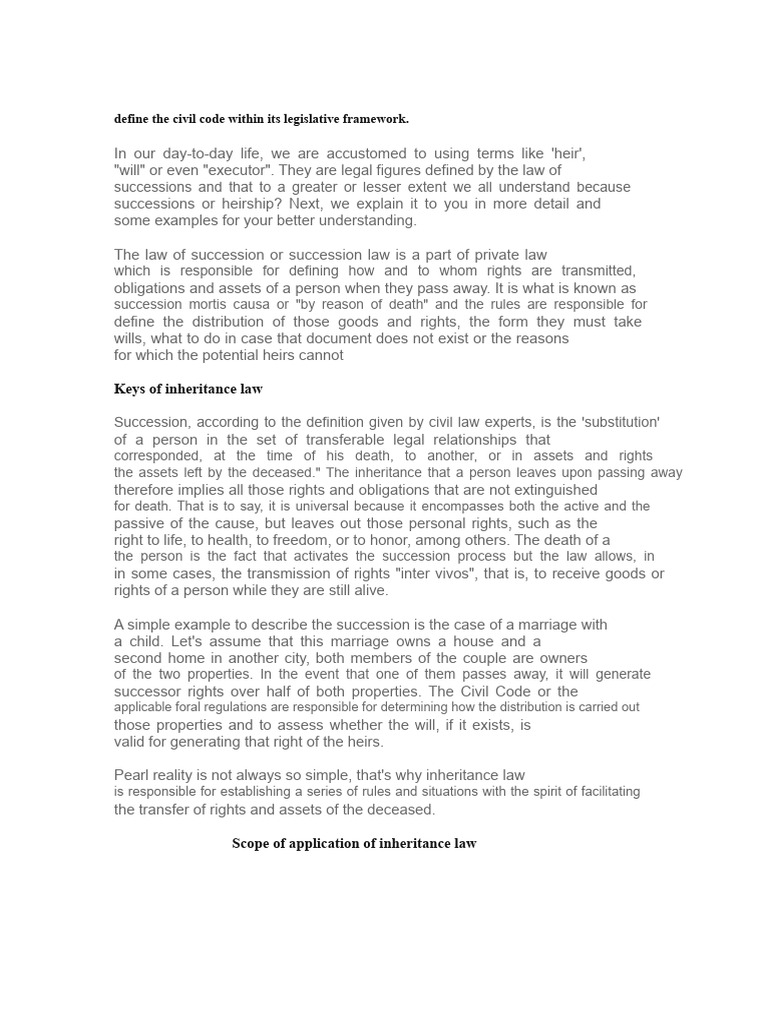 Understanding Succession Law Basics | PDF | Will And Testament ...