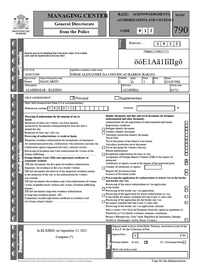 Authorization Processing Document | PDF | Travel Visa | Identity Document