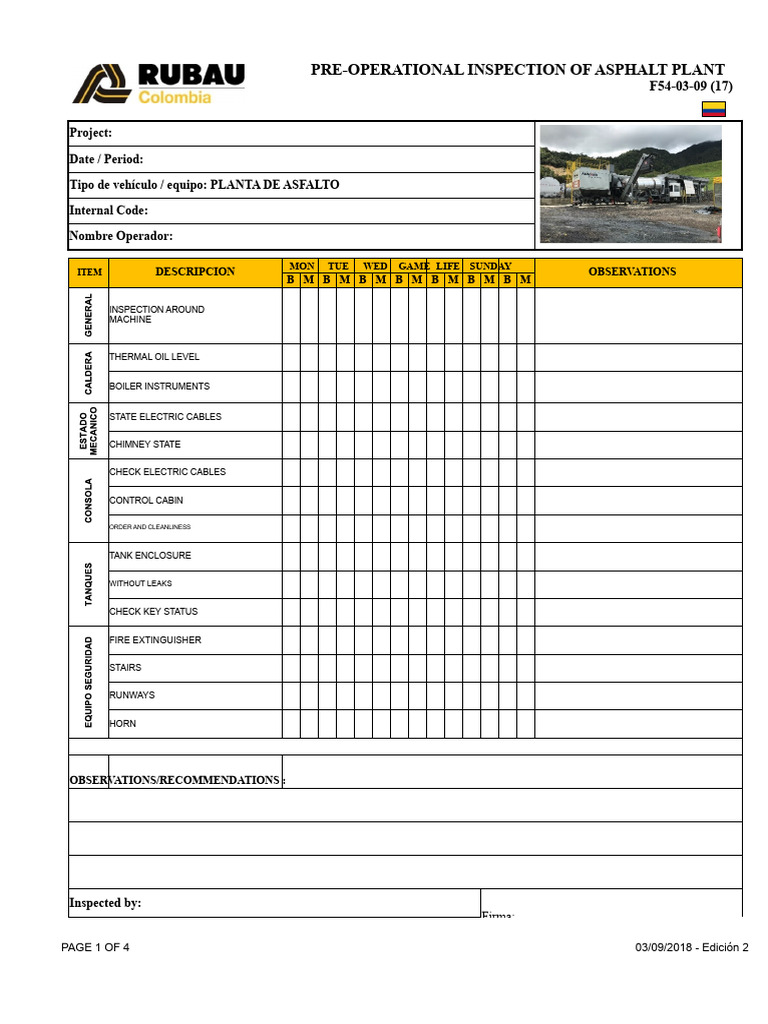 F54-03-09 (17) Pre-Operational Asphalt Inspection - E2 | PDF