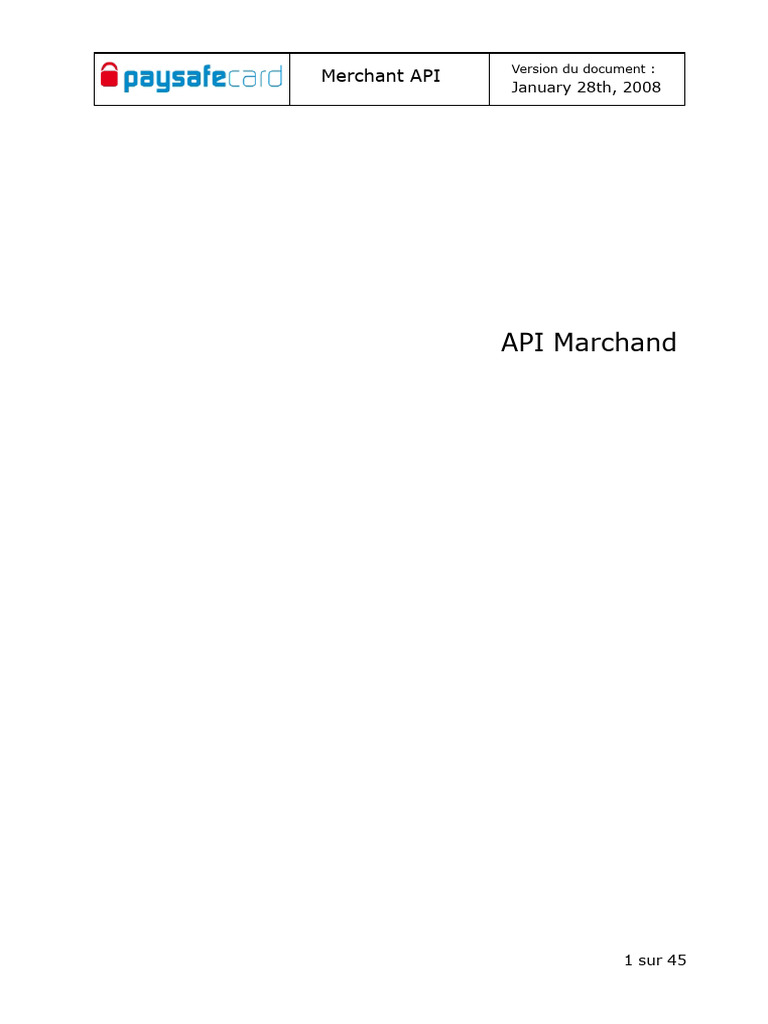Spécifications de l'API Marchand 2008 | PDF | Sécurité de la couche de ...
