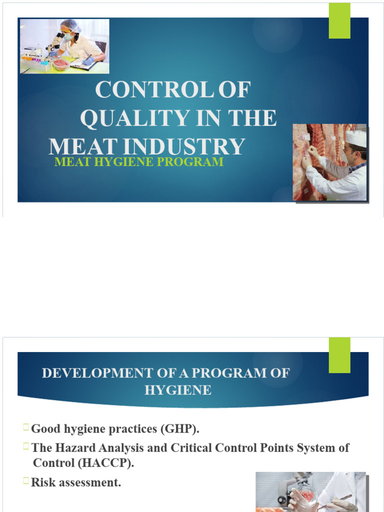 Meat Industry Quality Control Guide | PDF | Food Safety | Safety