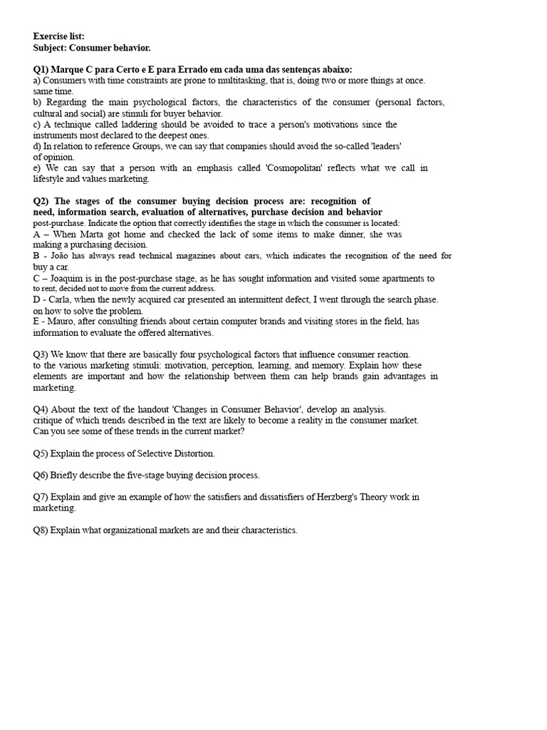 Consumer Behavior Insights and Analysis | PDF | Consumer Behaviour ...