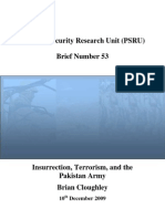 Pakistan Security Research Unit (PSRU) Brief Number 53: 10 December 2009