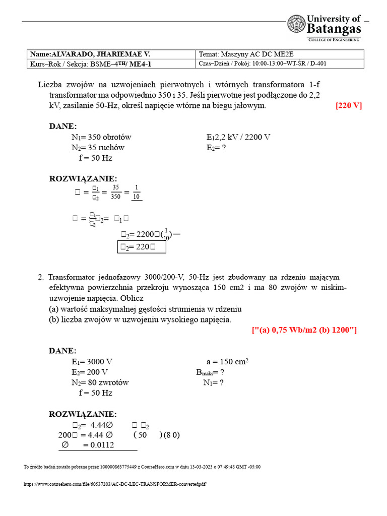 Ac DC Lec Transformator Przekształcony PDF | PDF