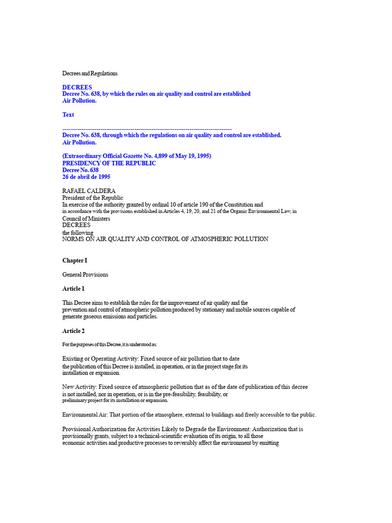 Air Quality Control Regulations | PDF | Air Pollution | Atmosphere Of Earth