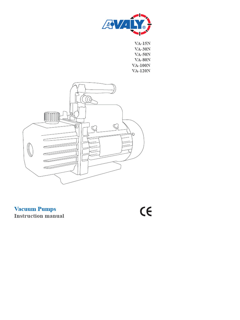 Vacuum Pump Instructions | PDF | Pump | Vacuum