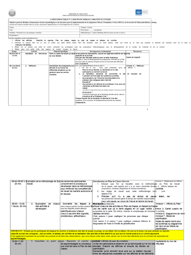 Atelier sur la Discipline Morale et Civisme | PDF | Apprentissage