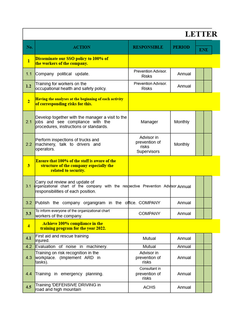2022 Occupational Health & Safety Plan | PDF | Occupational Safety And ...