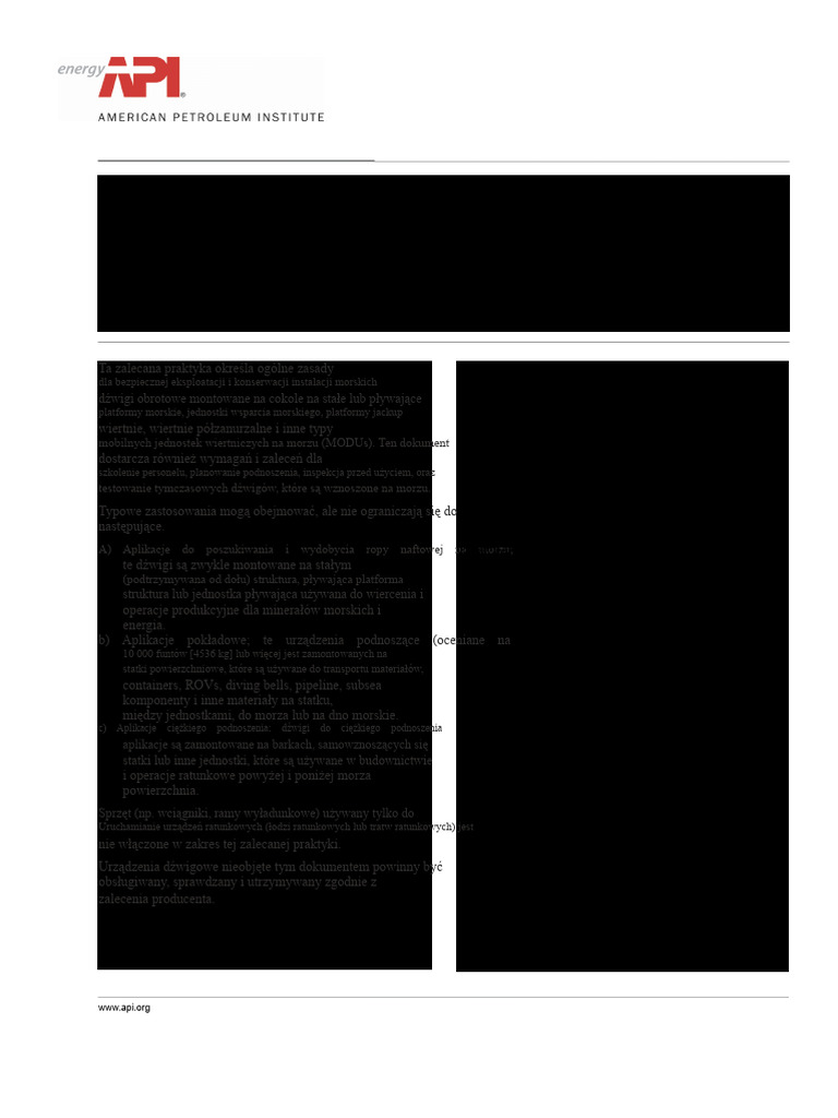 Zalecana Praktyka API 2D: Obsługa I Konserwacja Dźwigów Morskich | PDF