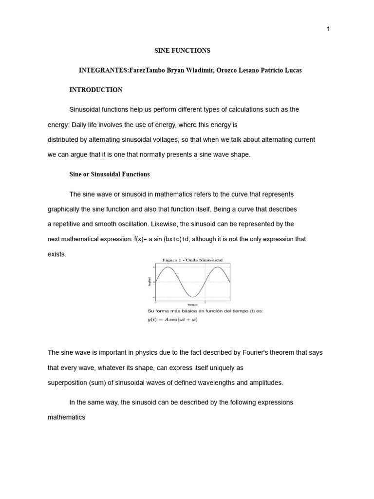 Sinusoidal Functions GEOMETRY | PDF | Sine Wave | Waves