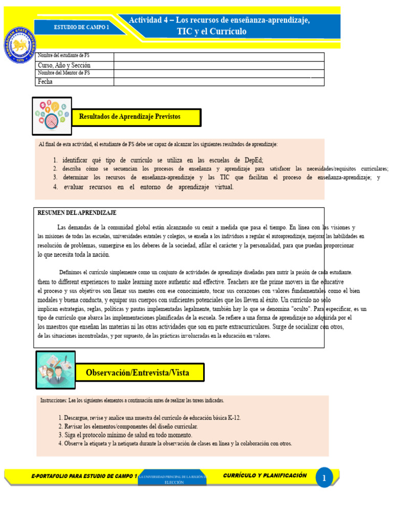 Recursos TIC y Currículo Educativo | PDF | Plan de estudios | Aprendizaje