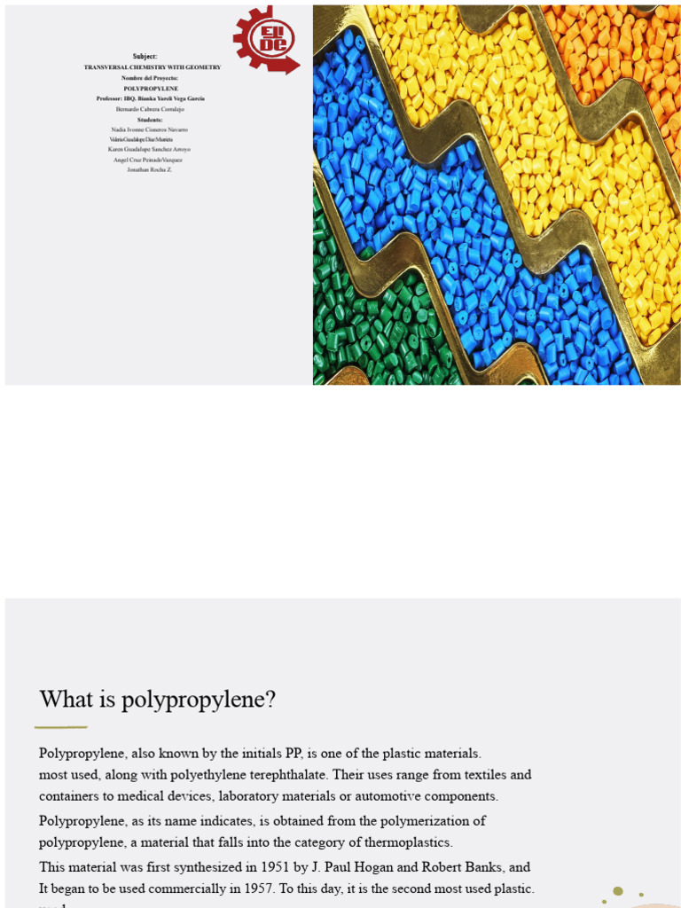 Properties and Uses of Polypropylene | PDF | Plastic | Physical Chemistry