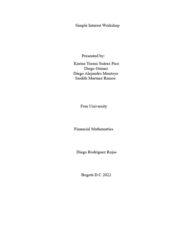 Compound Interest Workshop | PDF | Interest | Present Value