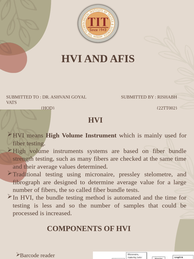 Understanding AFIS in Textile Testing | PDF | Textiles | Yarn