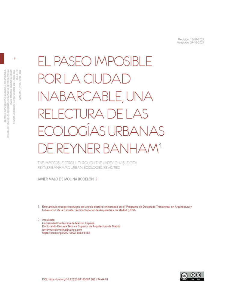El Paseo Imposible Por La Ciudad Inabarcable, Una Relectura de Las ...