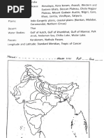 India Map Skills: Ranges, Peaks, Plateaus | PDF | Mountains | Geomorphology