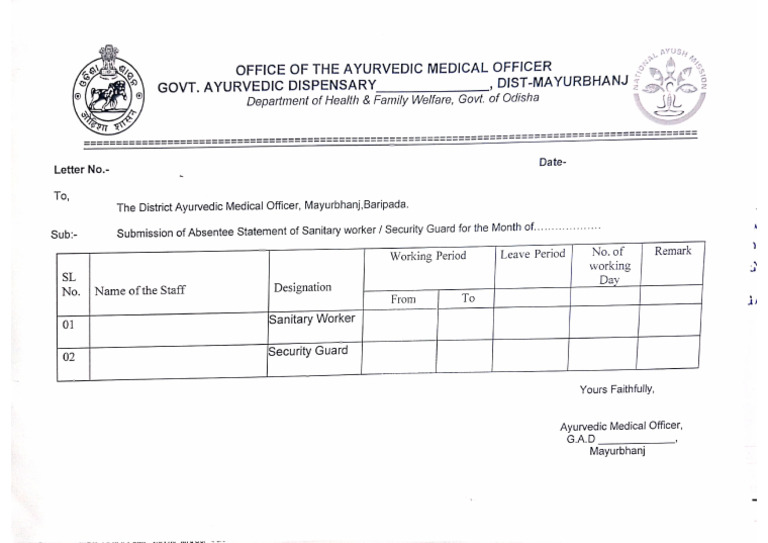 Absentee Statement | PDF