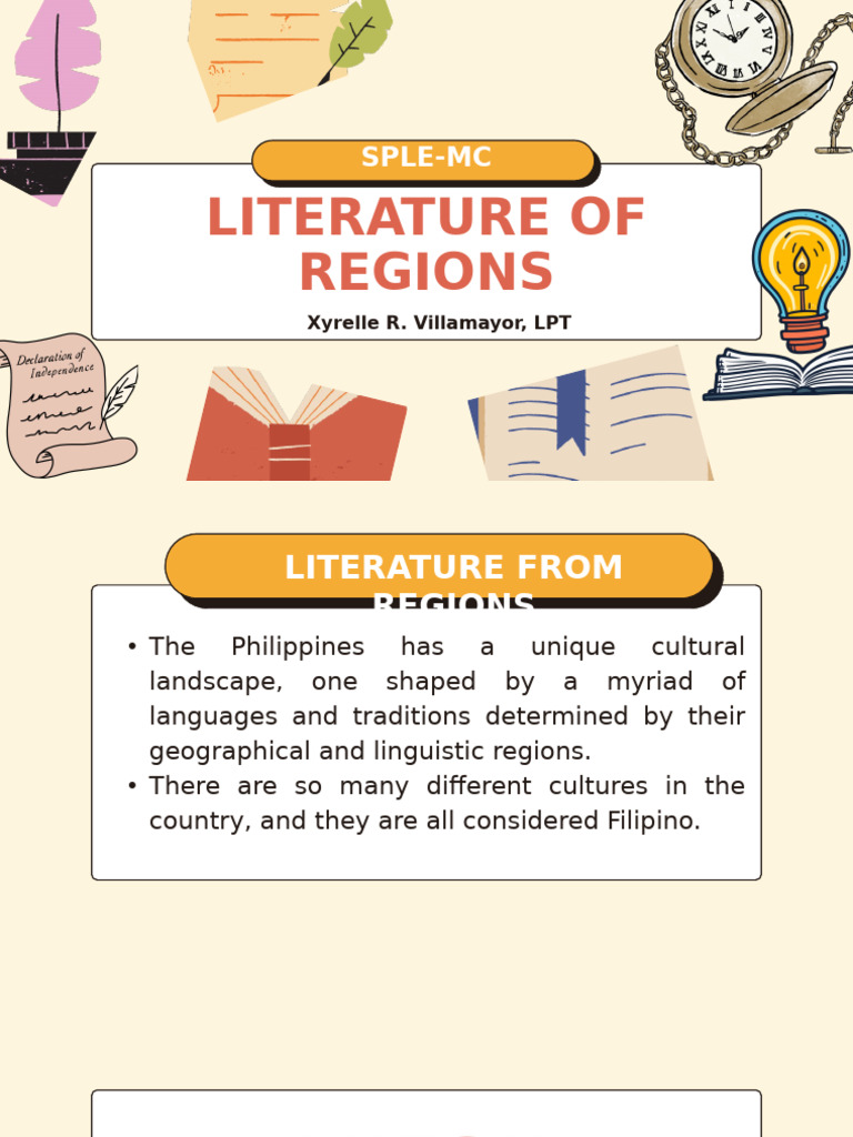 Philippine Regional Literature Overview | PDF | Philippines
