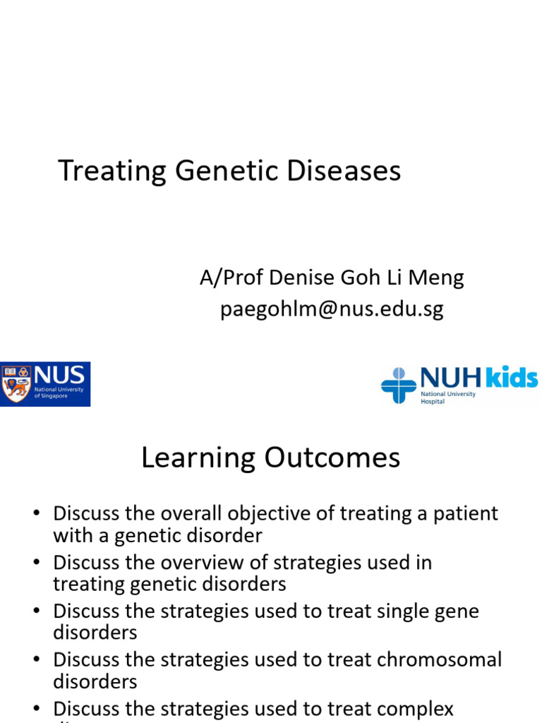 Management of Genetic Diseases Nurses Oct 2018 | PDF | Gene Therapy | Gene