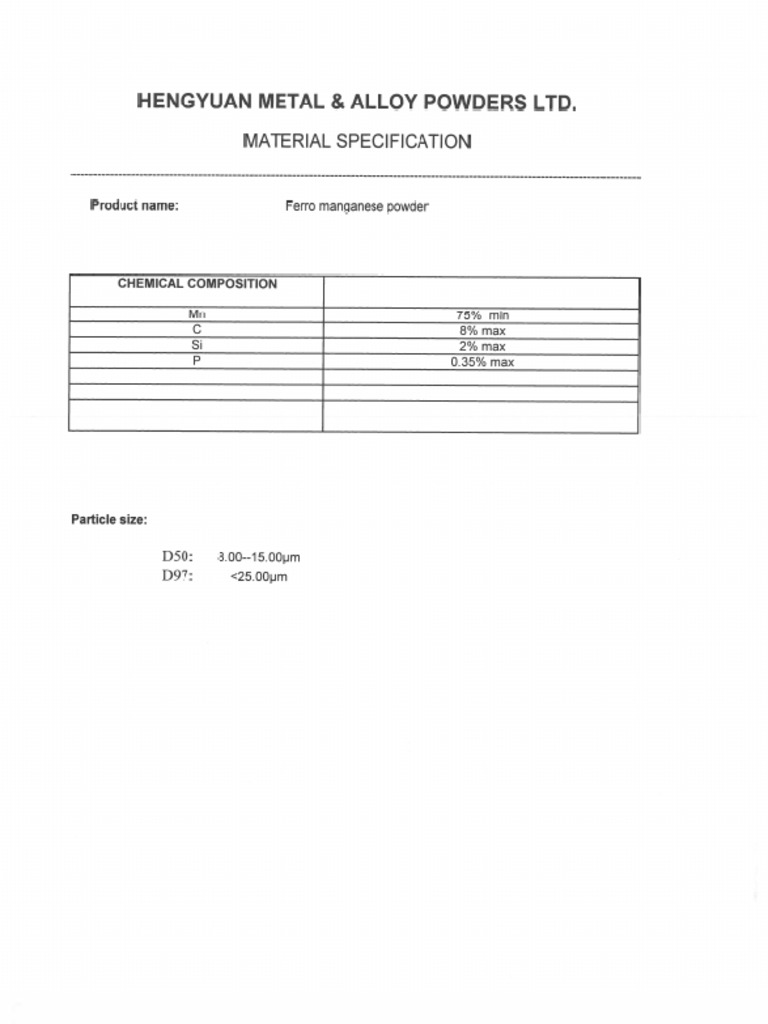 FeMn75 HengYuan | PDF