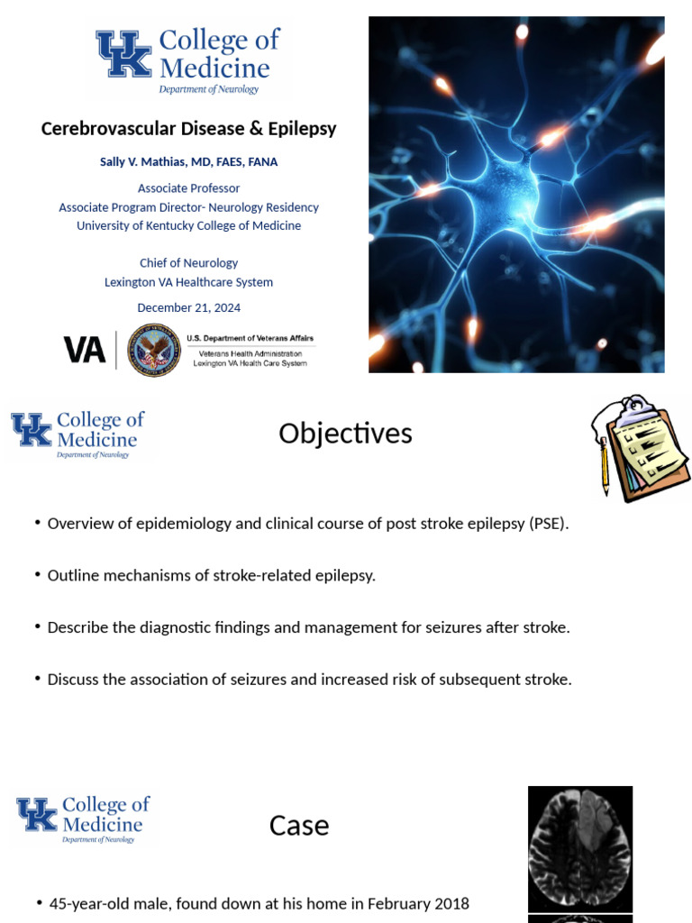 Post-Stroke Epilepsy Overview and Management | PDF | Epilepsy | Stroke