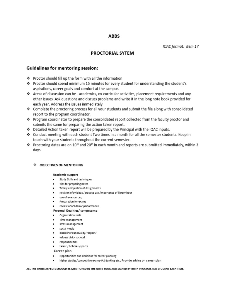 Proctoring System Guidelines for Students | PDF