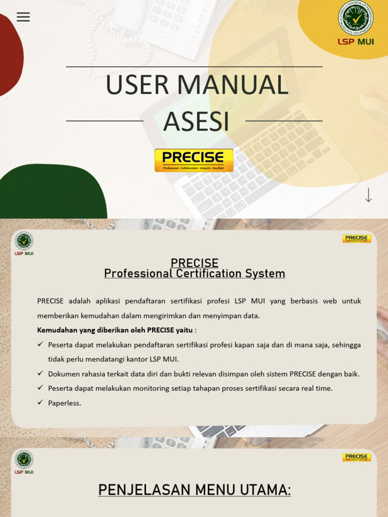 Panduan Pendaftaran Sertifikasi PRECISE | PDF
