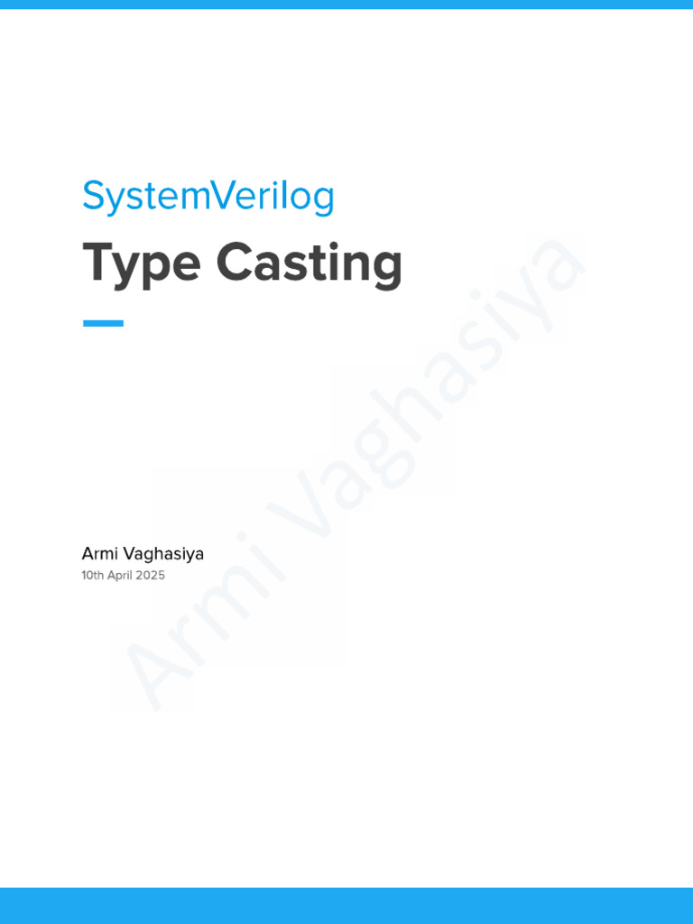 SV Type Casting | PDF