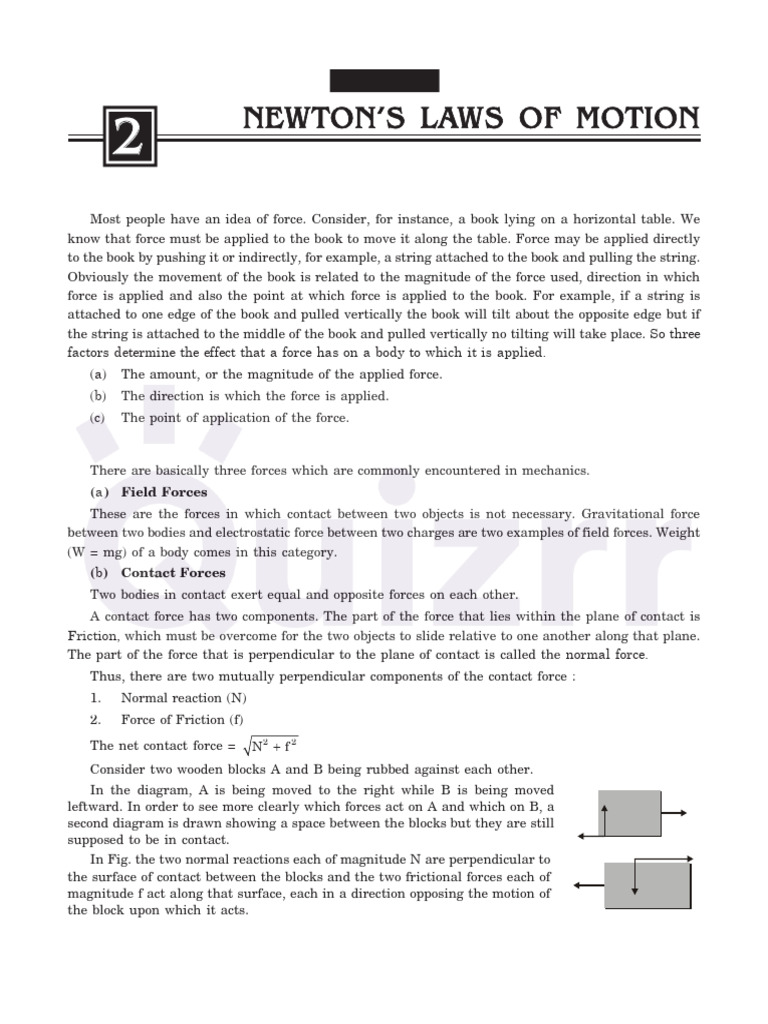 Newton's Laws of Motion Explained | PDF | Force | Tension (Physics)