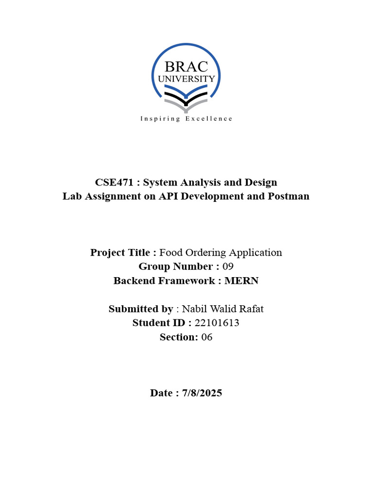Assignment 03 API and Postman | PDF