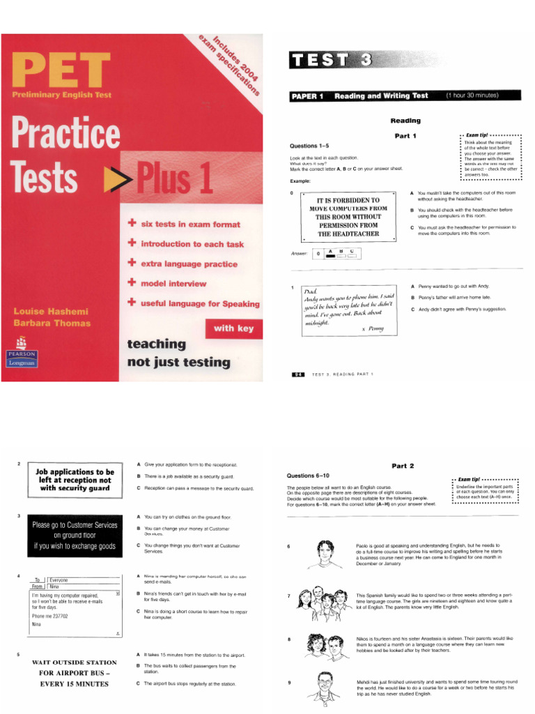 PET - Plus - TEST 3 | PDF