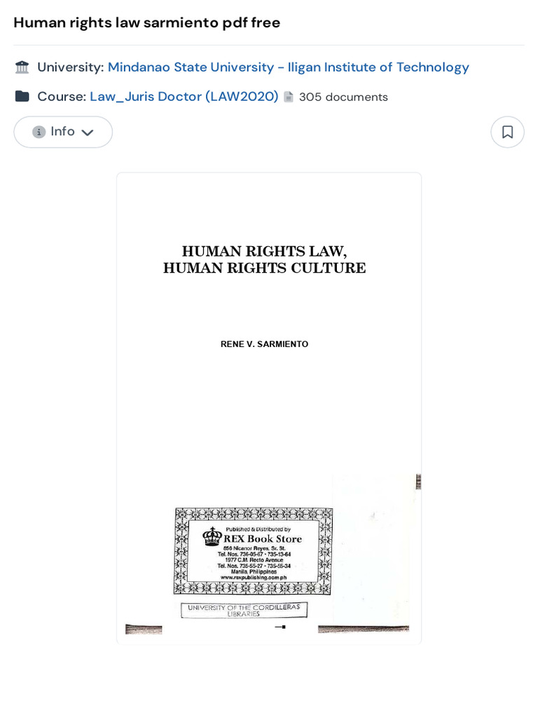 Human Rights Law Sarmiento | PDF | Human Rights | Constitution