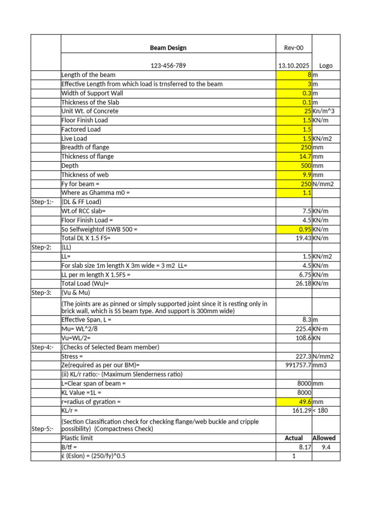 Beam Design | PDF | Mechanical Engineering | Architectural Design