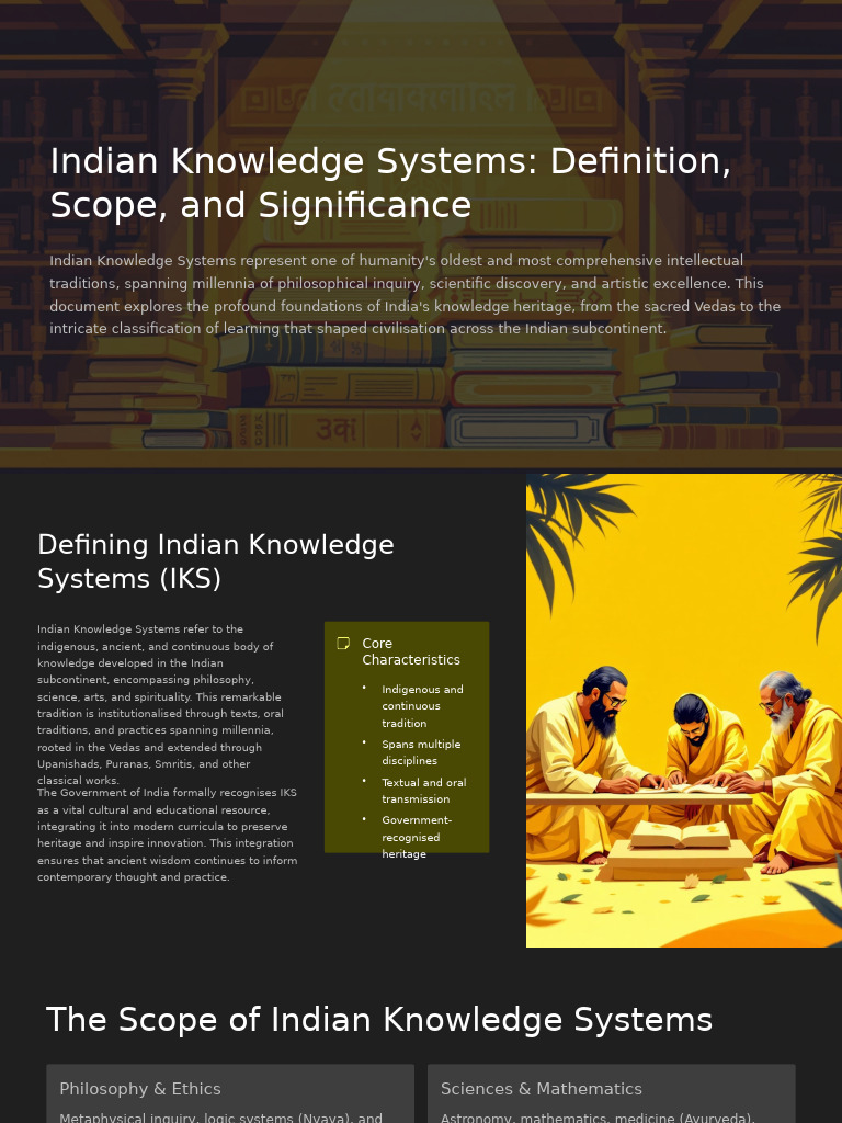 Indian Knowledge Systems Overview | PDF | Vedas | Puranas