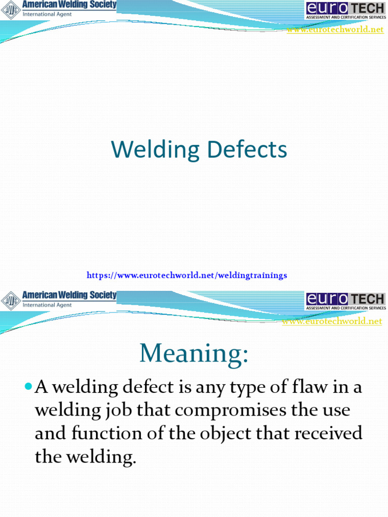 Common Welding Defects Explained | PDF | Welding | Construction