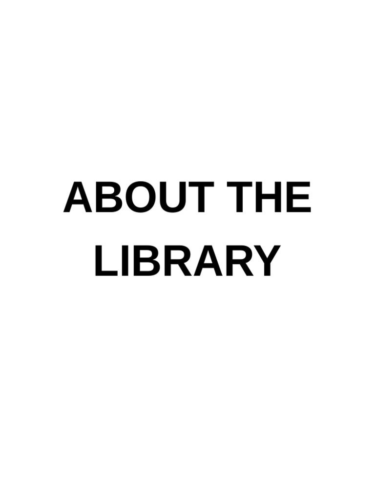 About The Library | PDF
