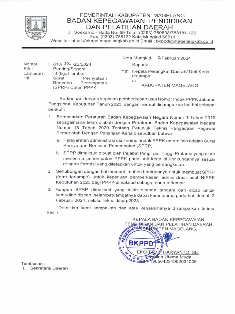 SPRP Calon PPPK | PDF